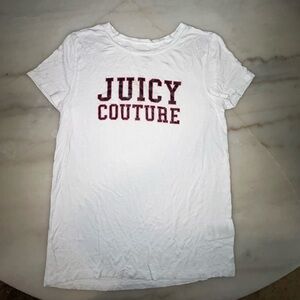 Juicy Couture White Tee with Red Lettering